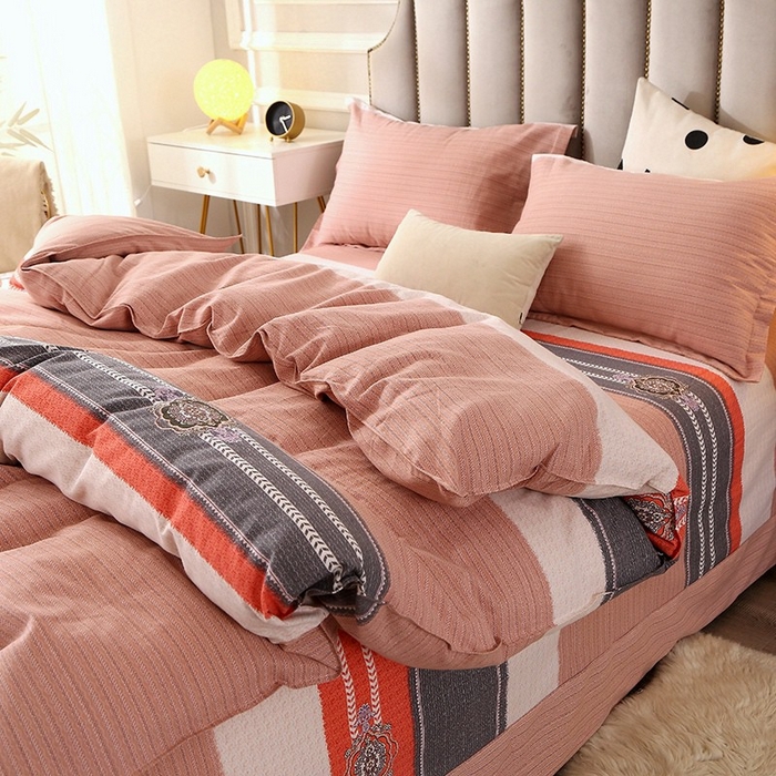 91家纺网 家纺一手货源 找家纺 晶缦家纺 2024新款典雅系-全棉活性磨毛多规格四件套 雅颂