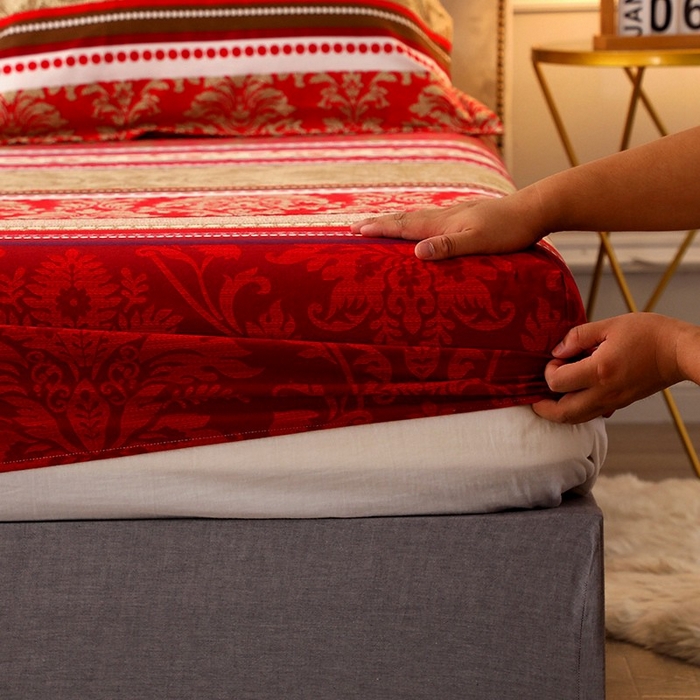 91家纺网 家纺一手货源 找家纺 晶缦家纺 2024新款典雅系-全棉活性磨毛多规格单品床笠 唐之韵