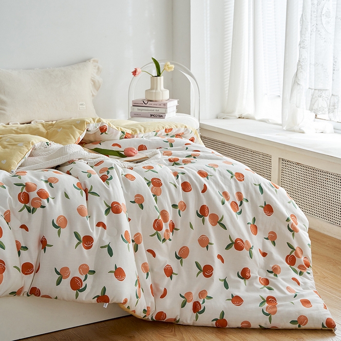 91家纺网 家纺一手货源 找家纺 莱福仕家纺 2024新款全棉13070四季被冬被被子被芯 硕果