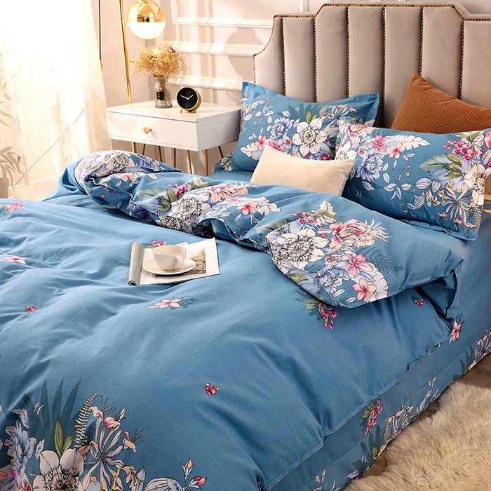 91家纺网 家纺一手货源 找家纺 晶缦家纺 2024新款典雅系-全棉活性磨毛多规格四件套 夜来香