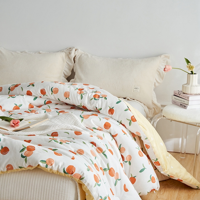 91家纺网 家纺一手货源 找家纺 莱福仕家纺 2024新款全棉13070四季被冬被被子被芯 硕果