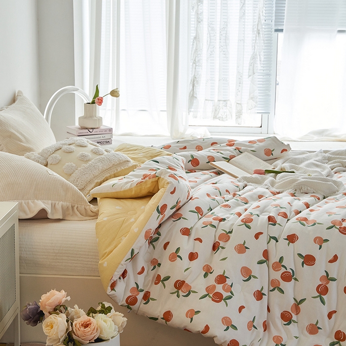 91家纺网 家纺一手货源 找家纺 莱福仕家纺 2024新款全棉13070四季被冬被被子被芯 硕果