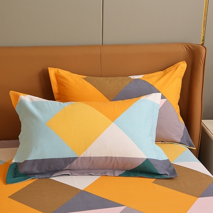 晶缦家纺 2024新款典雅系-全棉活性磨毛多规格单品枕套 魔幻彩格