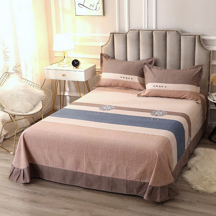 91家纺网 家纺一手货源 找家纺 晶缦家纺 2024新款典雅系-全棉活性磨毛多规格单品床单 眷恋