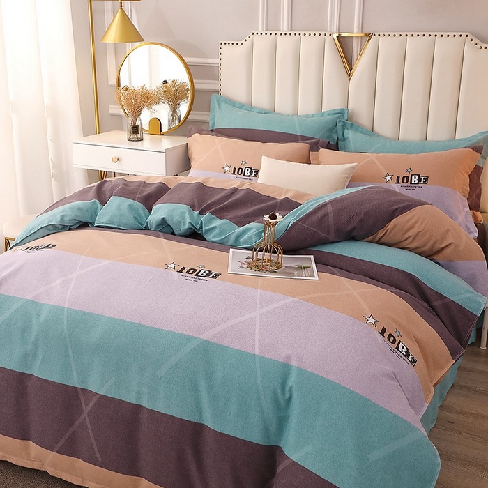 91家纺网 家纺一手货源 找家纺 晶缦家纺 2024新款典雅系-全棉活性磨毛多规格四件套 曼哈顿