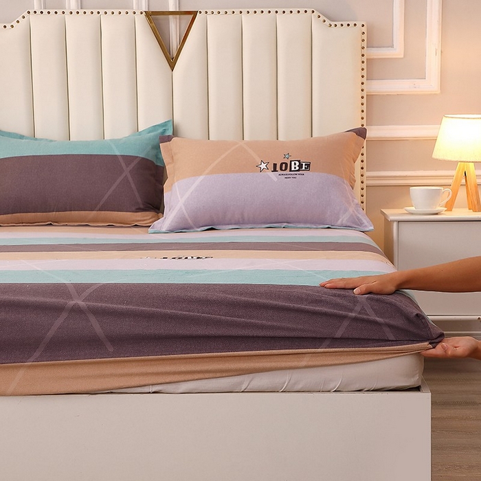 91家纺网 家纺一手货源 找家纺 晶缦家纺 2024新款典雅系-全棉活性磨毛多规格单品床笠 曼哈顿