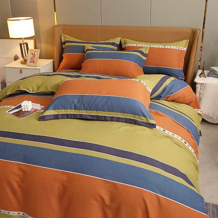 91家纺网 家纺一手货源 找家纺 晶缦家纺 2024新款典雅系-全棉活性磨毛多规格四件套 印象空间