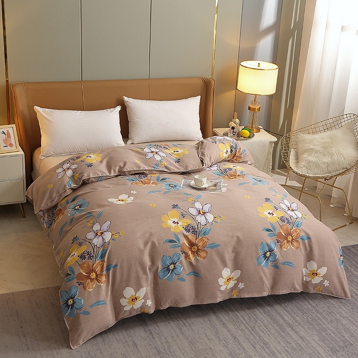 91家纺网 家纺一手货源 找家纺 晶缦家纺 2024新款典雅系-全棉活性磨毛多规格单品被套 唯美满庭