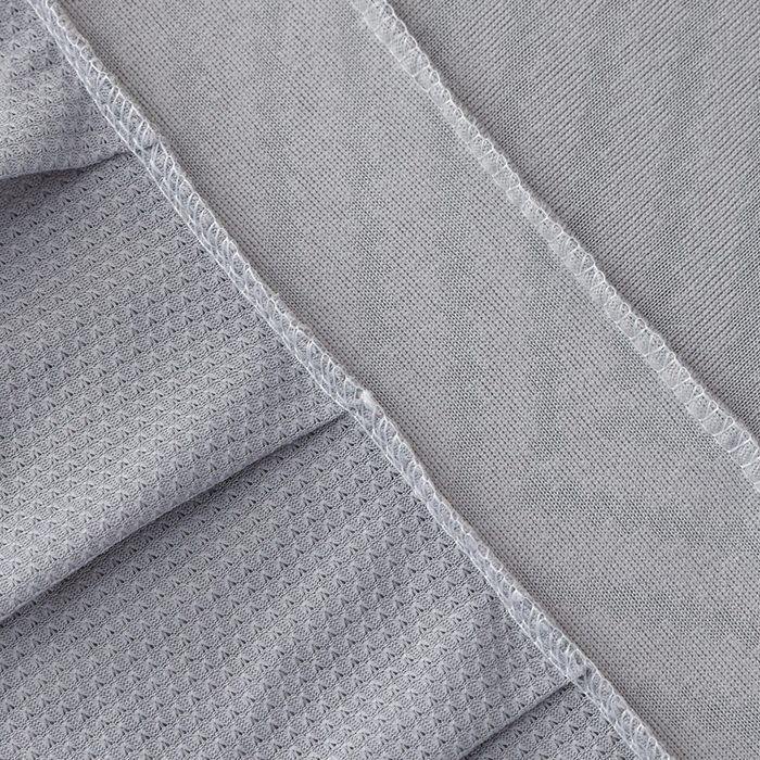 91家纺网 家纺一手货源 找家纺 千彤沙发垫 2024新款拉华绒人字纹系列裙边椅子套 裙边-人字纹-银灰