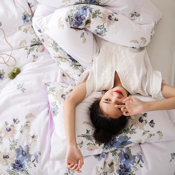 91家纺网 家纺一手货源 找家纺 莱福仕家纺 2024新款全棉13070四季被冬被被子被芯 花开曼舞