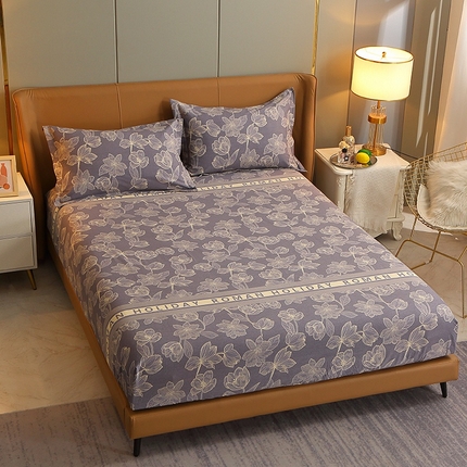 晶缦家纺 2024新款典雅系-全棉活性磨毛多规格单品床笠 林间晨曲