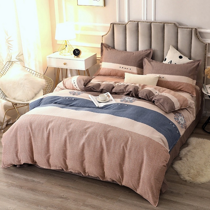 91家纺网 家纺一手货源 找家纺 晶缦家纺 2024新款典雅系-全棉活性磨毛多规格四件套 眷恋