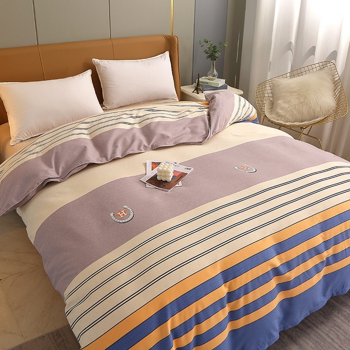 91家纺网 家纺一手货源 找家纺 晶缦家纺 2024新款典雅系-全棉活性磨毛多规格单品被套 觅彩