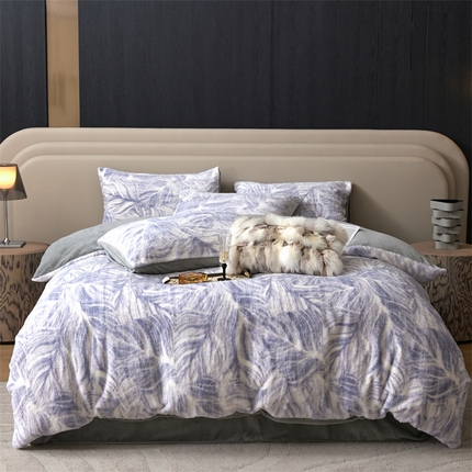 91家纺网 家纺一手货源 找家纺 （总）优贝家纺 2025新款獭兔毛绒兔兔绒轻奢立体雕花绒牛奶绒四件套