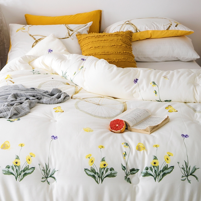 91家纺网 家纺一手货源 找家纺 莱福仕家纺 2024新款全棉13070四季被冬被被子被芯 写意巴黎