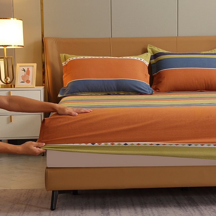 91家纺网 家纺一手货源 找家纺 晶缦家纺 2024新款典雅系-全棉活性磨毛多规格单品床笠 印象空间