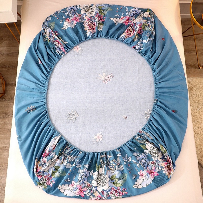 91家纺网 家纺一手货源 找家纺 晶缦家纺 2024新款典雅系-全棉活性磨毛多规格单品床笠 夜来香