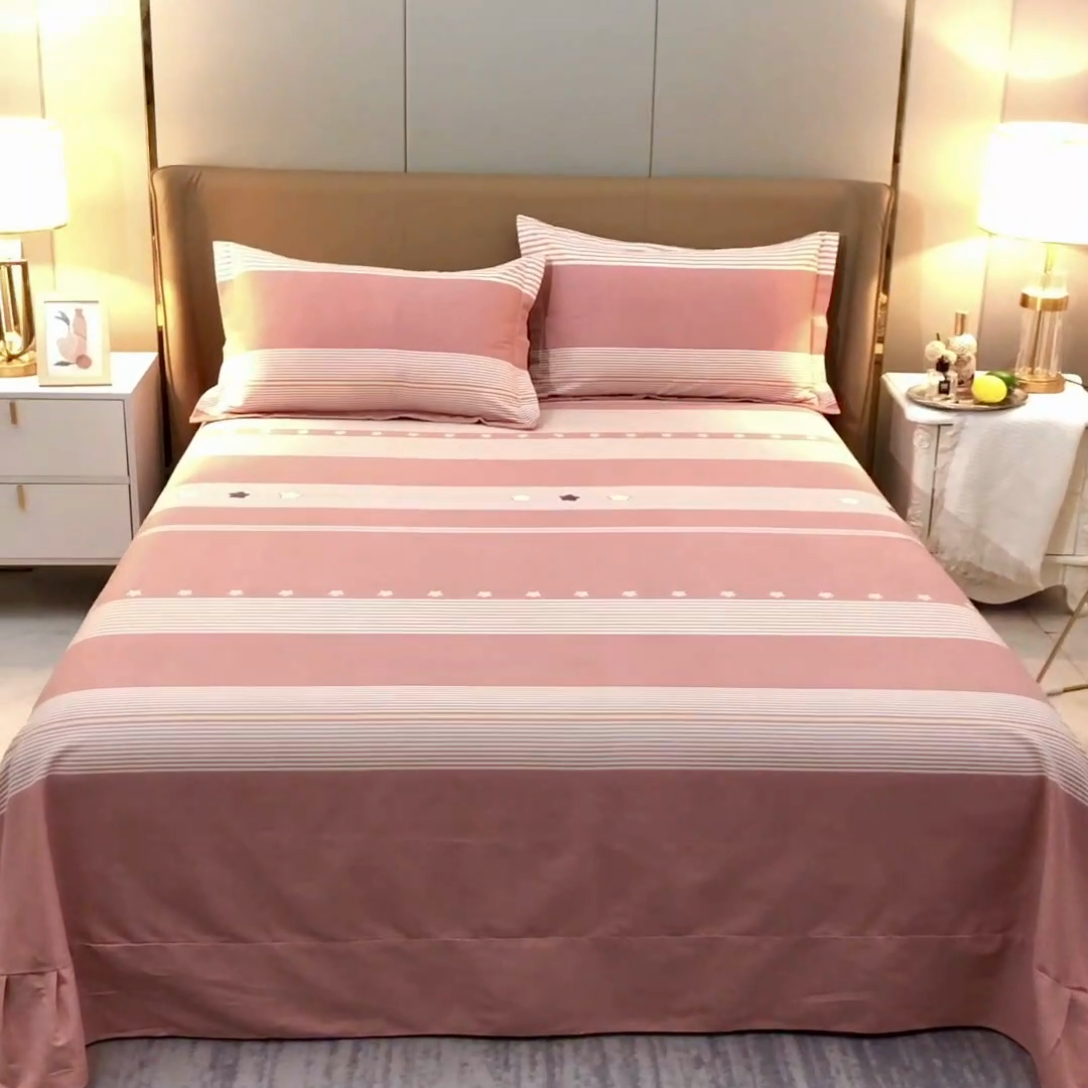 91家纺网 家纺一手货源 找家纺 晶缦家纺 2024新款典雅系-全棉活性磨毛多规格单品床单 雅颂