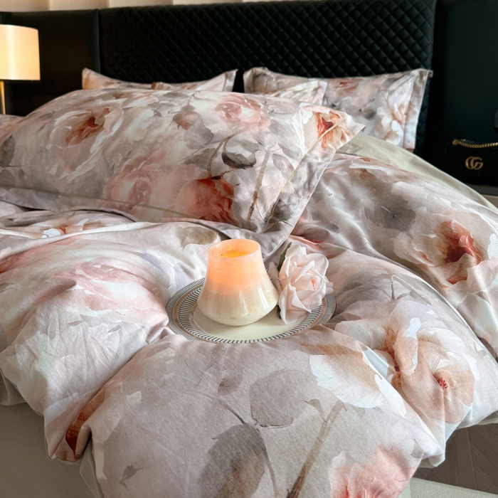 91家纺网 家纺一手货源 找家纺 涵宸家纺 2024新款全棉磨毛数码印花四件套 觅境