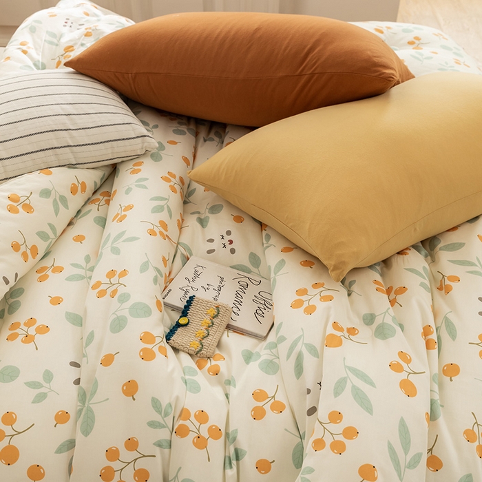 91家纺网 家纺一手货源 找家纺 莱福仕家纺 2024新款全棉13070四季被冬被被子被芯 春华秋实