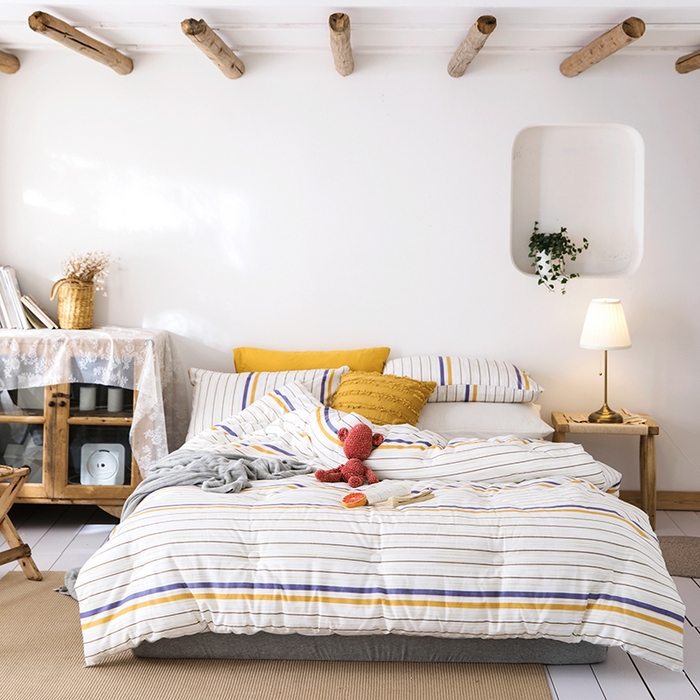 91家纺网 家纺一手货源 找家纺 莱福仕家纺 2024新款全棉13070四季被冬被被子被芯 小时光