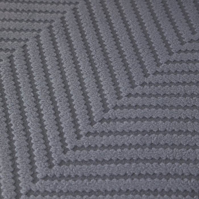 91家纺网 家纺一手货源 找家纺 千彤沙发垫 2024新款拉华绒人字纹系列裙边椅子套 裙边-人字纹-深灰
