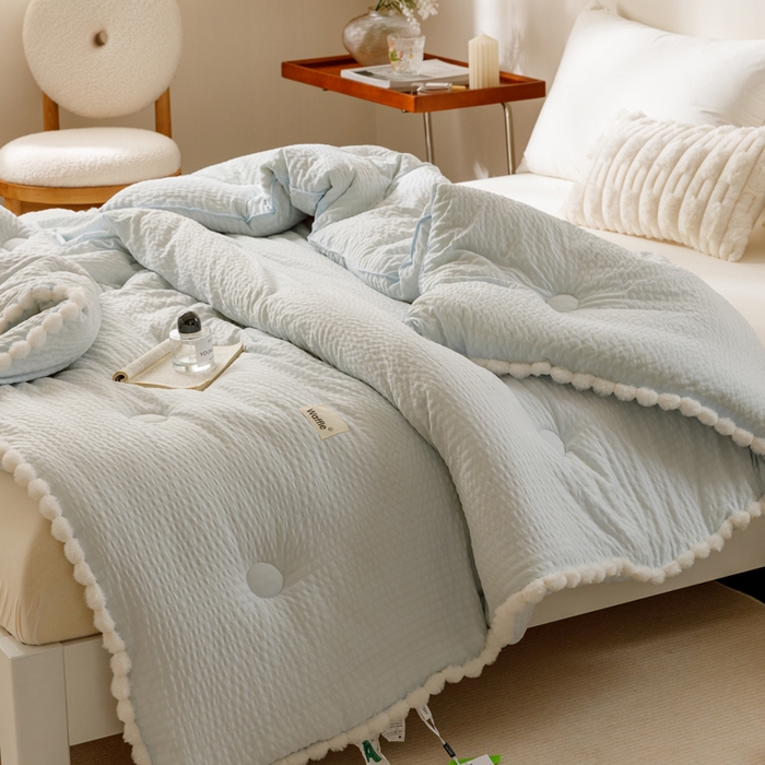 91家纺网 家纺一手货源 找家纺 （总）U被家纺 2025新款亲肤舒适糯糯兔毛冬被被子被芯