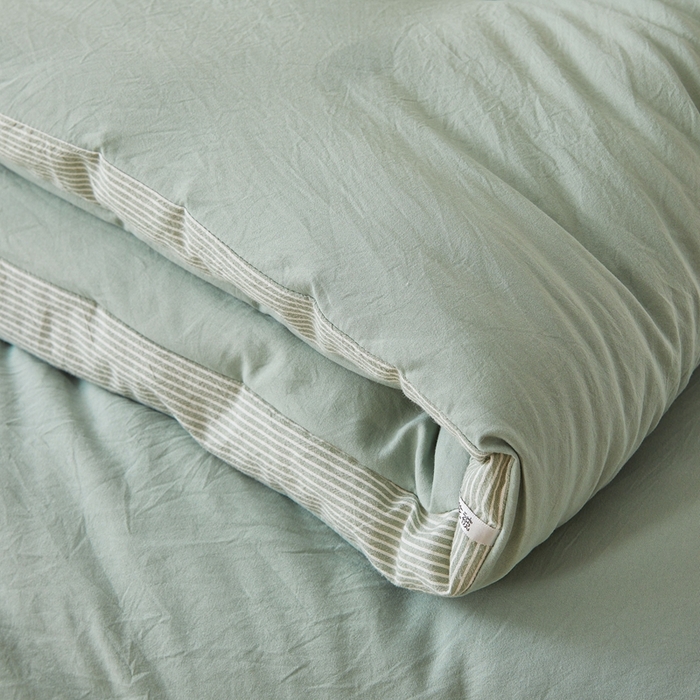 91家纺网 家纺一手货源 找家纺 创优家纺 2025新款无印风立体新疆棉花被被子冬被芯春秋被直播  新疆棉-松绿