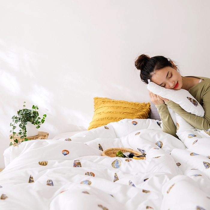 91家纺网 家纺一手货源 找家纺 莱福仕家纺 2024新款全棉13070四季被冬被被子被芯 贝壳情缘