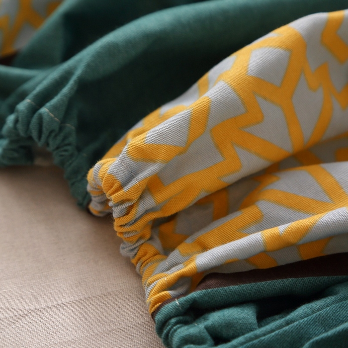 91家纺网 家纺一手货源 找家纺 晶缦家纺 2024新款典雅系-全棉活性磨毛多规格单品床笠 心灵驿站蓝