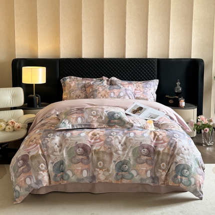 91家纺网 家纺一手货源 找家纺 （总）涵宸家纺 2024新款全棉磨毛数码印花四件套