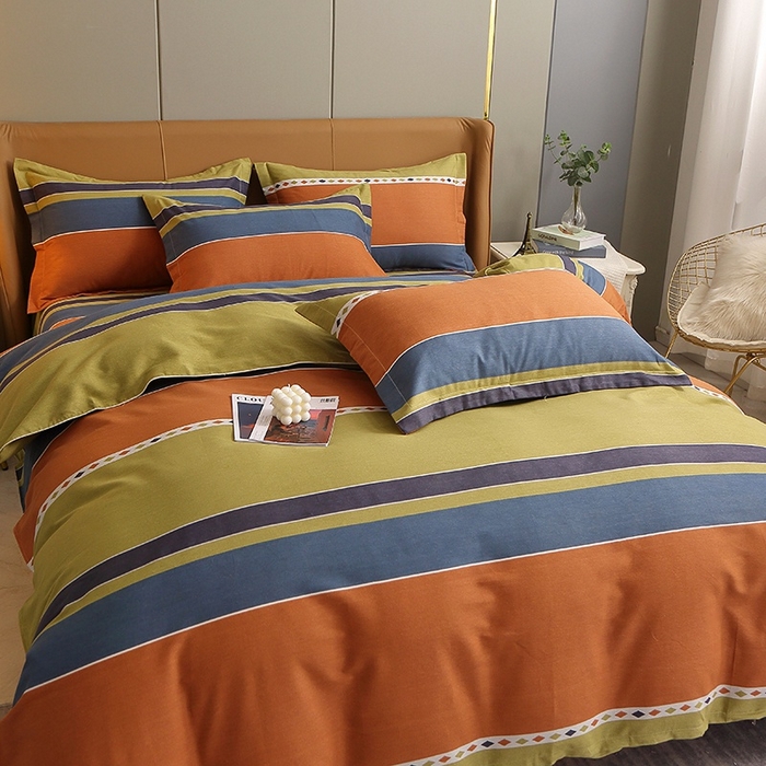 91家纺网 家纺一手货源 找家纺 晶缦家纺 2024新款典雅系-全棉活性磨毛多规格四件套 印象空间