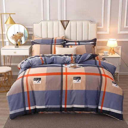 91家纺网 家纺一手货源 找家纺 （总）2024新款典雅系·活性全棉磨毛四件套加厚保暖印花纯棉四件套床单款床笠款四件套多规格斜纹三件套