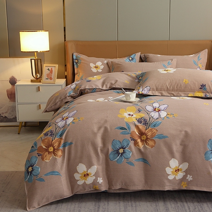 91家纺网 家纺一手货源 找家纺 晶缦家纺 2024新款典雅系-全棉活性磨毛多规格单品被套 唯美满庭