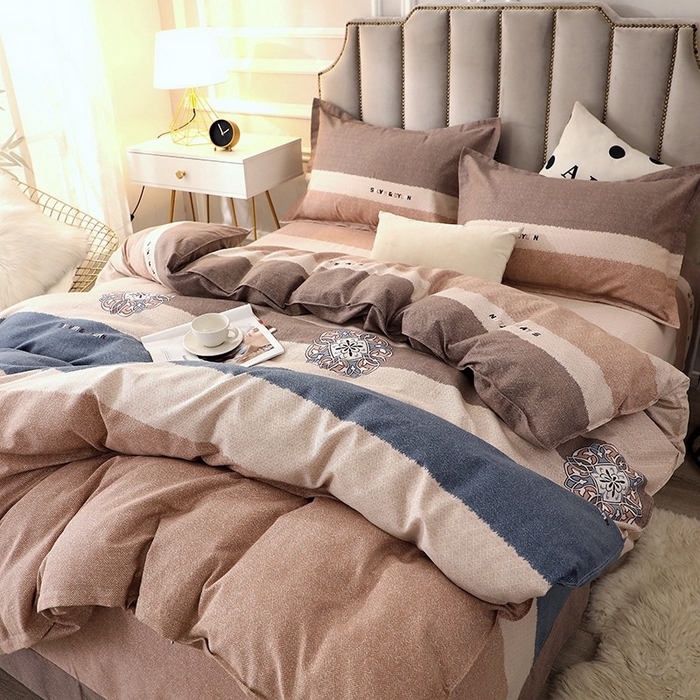 91家纺网 家纺一手货源 找家纺 晶缦家纺 2024新款典雅系-全棉活性磨毛多规格四件套 眷恋