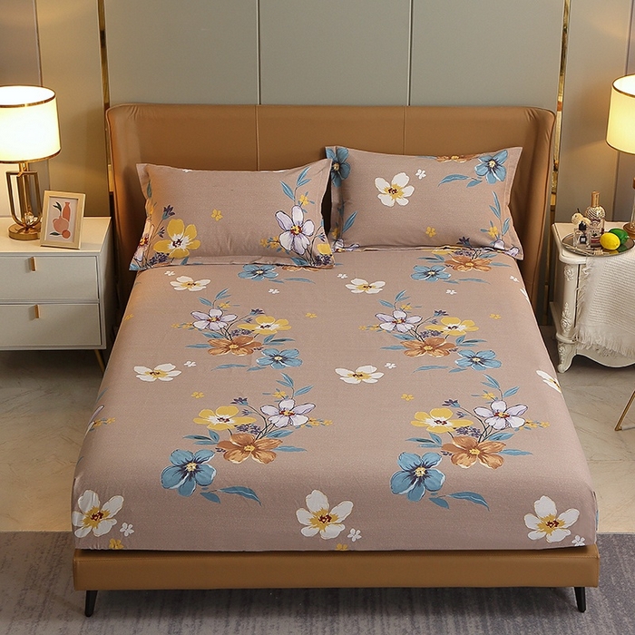 91家纺网 家纺一手货源 找家纺 晶缦家纺 2024新款典雅系-全棉活性磨毛多规格单品床笠 唯美满庭