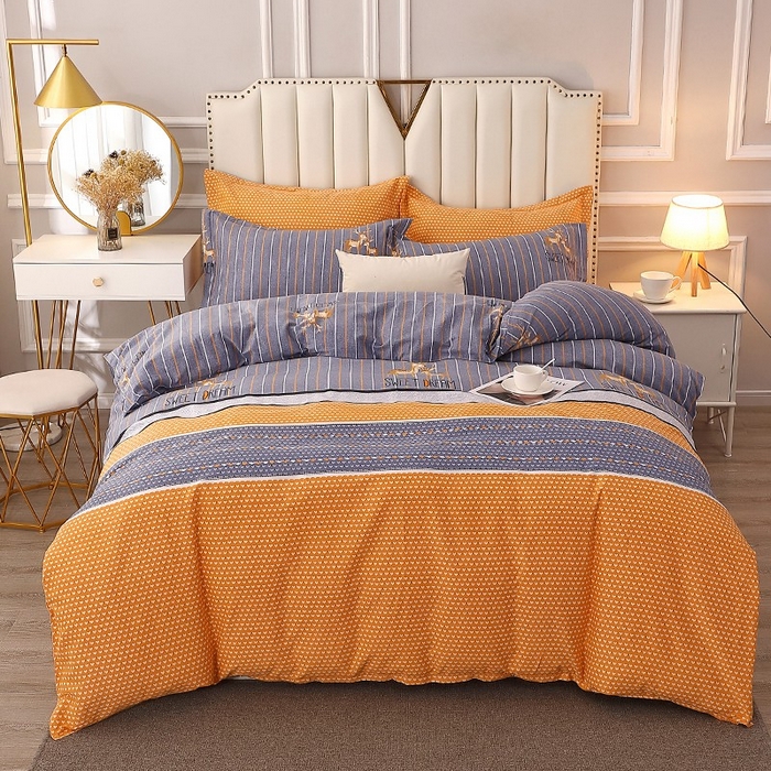 91家纺网 家纺一手货源 找家纺 晶缦家纺 2024新款典雅系-全棉活性磨毛多规格四件套 一鹿相伴