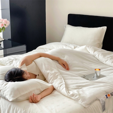 91家纺网 家纺一手货源 找家纺 【山宁泰微生物抗菌】傲蕾睡梦森林经典蚕蛹大豆二合一子母被拉链双胎被双蛋白冬被