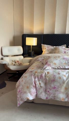 91家纺网 家纺一手货源 找家纺 涵宸家纺 2024新款全棉磨毛数码印花四件套 花季少女