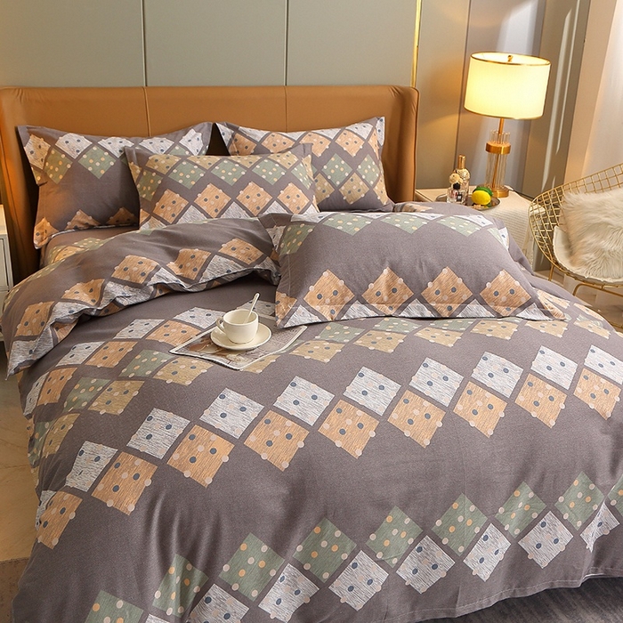 91家纺网 家纺一手货源 找家纺 晶缦家纺 2024新款典雅系-全棉活性磨毛多规格四件套 寻梦