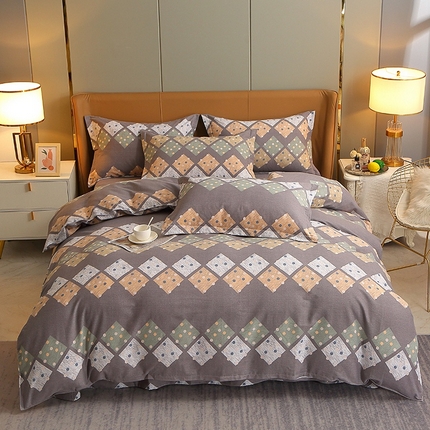 晶缦家纺 2024新款典雅系-全棉活性磨毛多规格四件套 寻梦