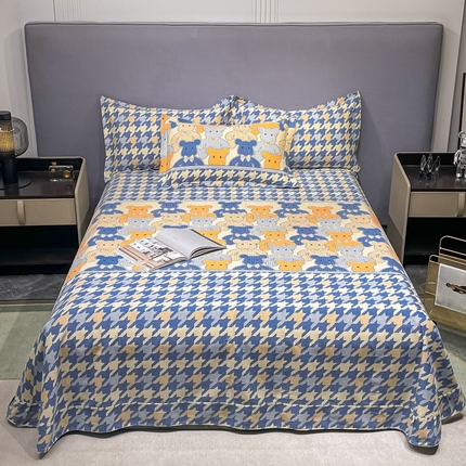 91家纺网 家纺一手货源 找家纺 （总）2024新款典雅系·活性全棉磨毛床单单件 加厚保暖印花纯棉磨毛床单单床单单品床单斜纹