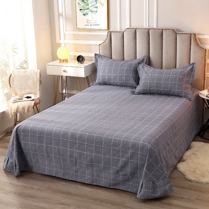 91家纺网 家纺一手货源 找家纺 晶缦家纺 2024新款典雅系-全棉活性磨毛多规格单品床单 艺术格林