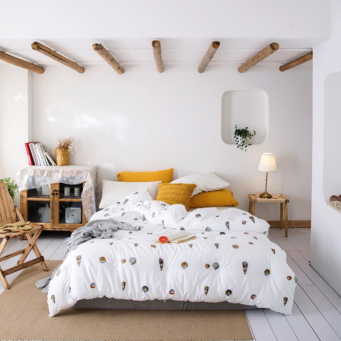 91家纺网 家纺一手货源 找家纺 莱福仕家纺 2024新款全棉13070四季被冬被被子被芯 贝壳情缘