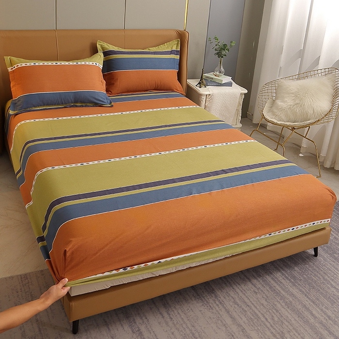 91家纺网 家纺一手货源 找家纺 晶缦家纺 2024新款典雅系-全棉活性磨毛多规格单品床笠 印象空间