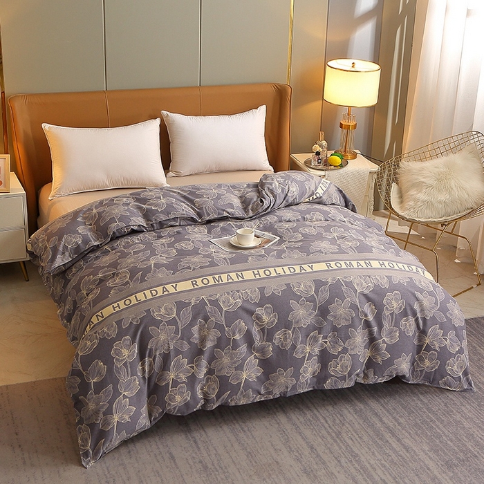 91家纺网 家纺一手货源 找家纺 （总）024新款典雅系·全棉活性磨毛被套 保暖加厚印花纯棉磨毛被套单品被套单被套被罩斜纹