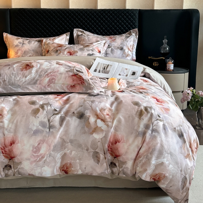 91家纺网 家纺一手货源 找家纺 涵宸家纺 2024新款全棉磨毛数码印花四件套 觅境