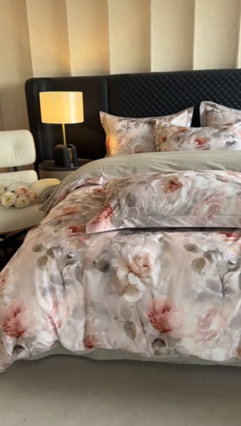 91家纺网 家纺一手货源 找家纺 涵宸家纺 2024新款全棉磨毛数码印花四件套 觅境