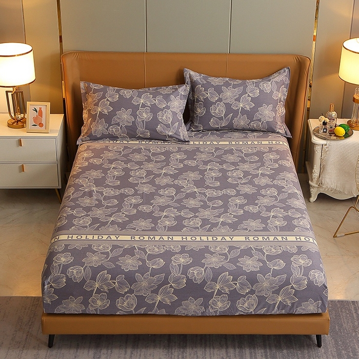 91家纺网 家纺一手货源 找家纺 晶缦家纺 2024新款典雅系-全棉活性磨毛多规格单品床笠 林间晨曲