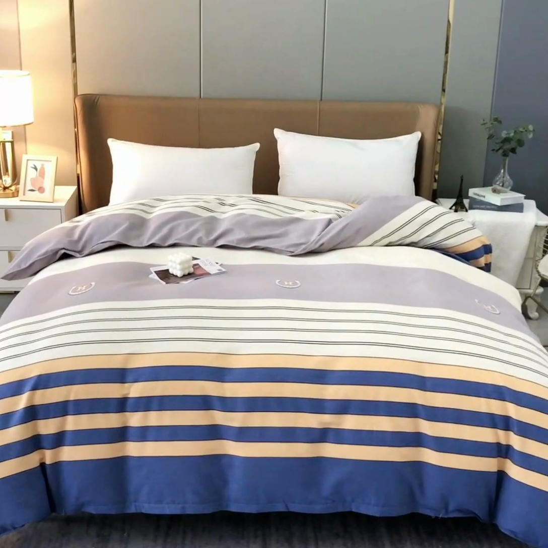 91家纺网 家纺一手货源 找家纺 晶缦家纺 2024新款典雅系-全棉活性磨毛多规格单品被套 觅彩